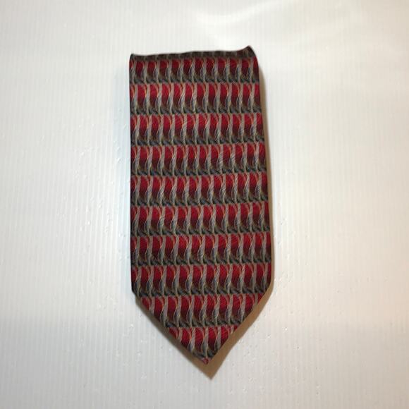 Zionetti Italian Silk Geometric Long Wide Men Necktie - Picture 1 of 5